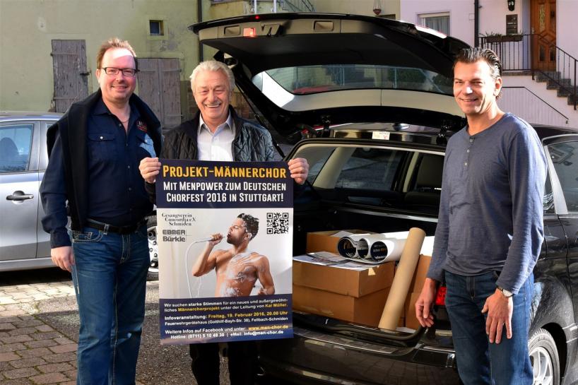 www.men-chor.de Projekt Männerchor Flyerverteilung